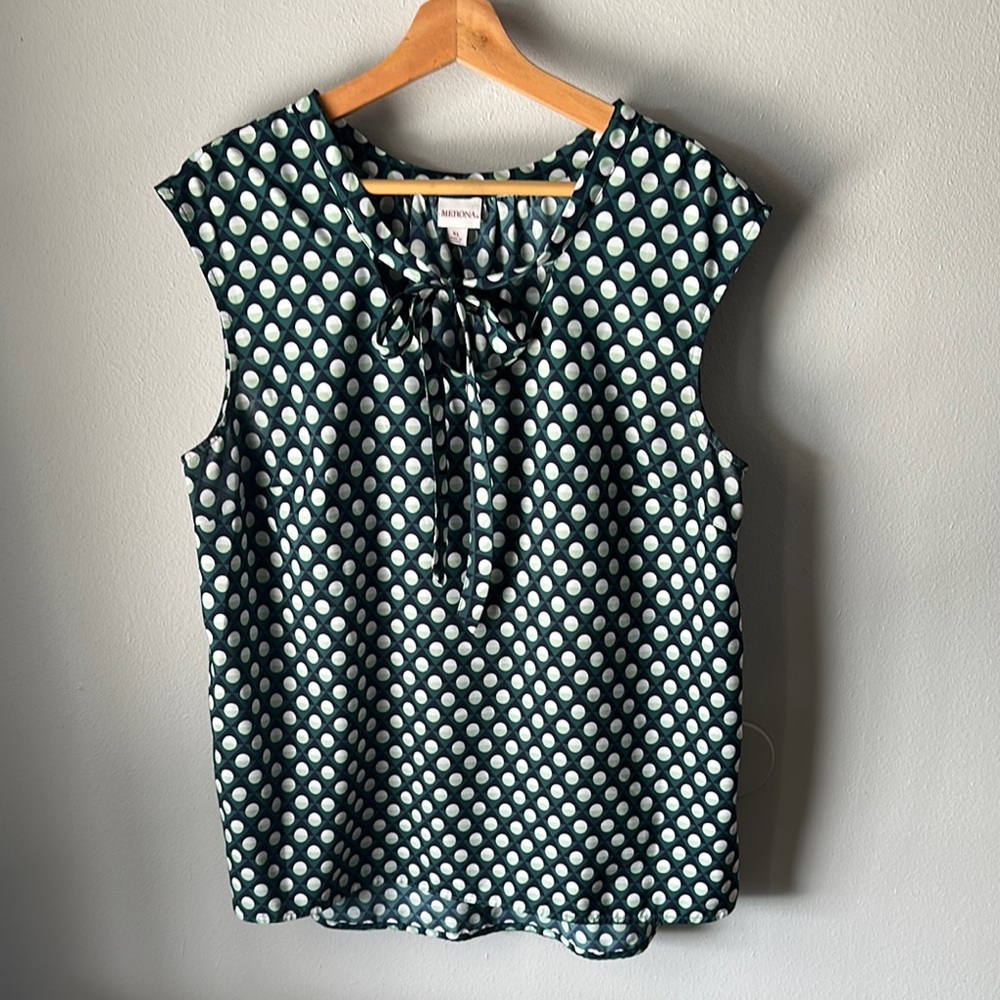 Merona Polka Dot Blouse - Black and White